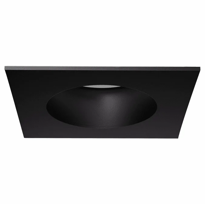 Elco EKCL2529BB Pex Modern Black 2 Inch Canless Square Adjustable Reflector Recessed Downlight