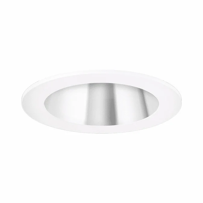Elco EKCL4118C Pex Modern Chrome w/ White Trim 4 Inch Canless Round Deep Reflector Recessed Light Trim