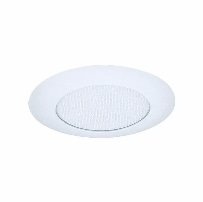 Elco EL112SH Modern White Lexan Medium Base 6″ Shower with Reflector Ceiling Recessed Light