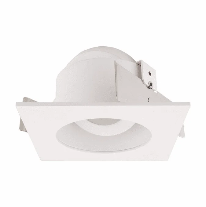 Elco ELK2529W Pex Modern All White 2 Inch Square Adjustable Reflector Can Light