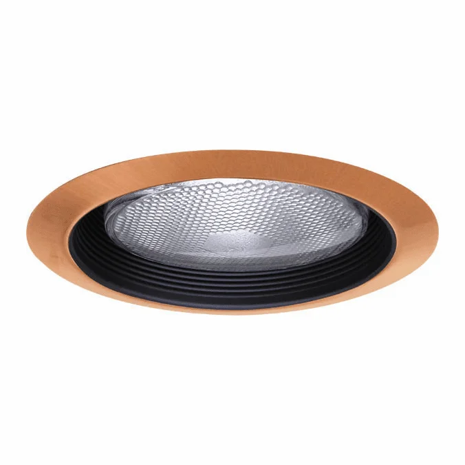 Elco ELM40BCP Modern Black with Copper Medium Base 6″ Down Lighting Metal Baffle Can Light