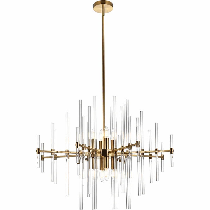 Elegant 2502D31SG Sienna Contemporary Gold 31″ Pendant Lighting