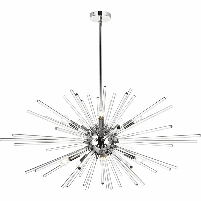 Elegant 2502D42C Sienna Contemporary Chrome 42″ Pendant Lamp