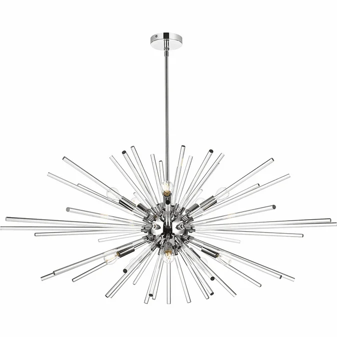 Elegant 2502D46C Sienna Contemporary Chrome 46″ Pendant Lighting Fixture