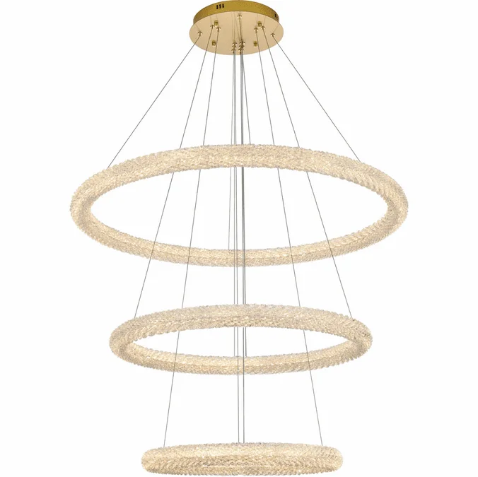 Elegant 3800G41LSG Bowen Satin Gold LED Ceiling Pendant Light