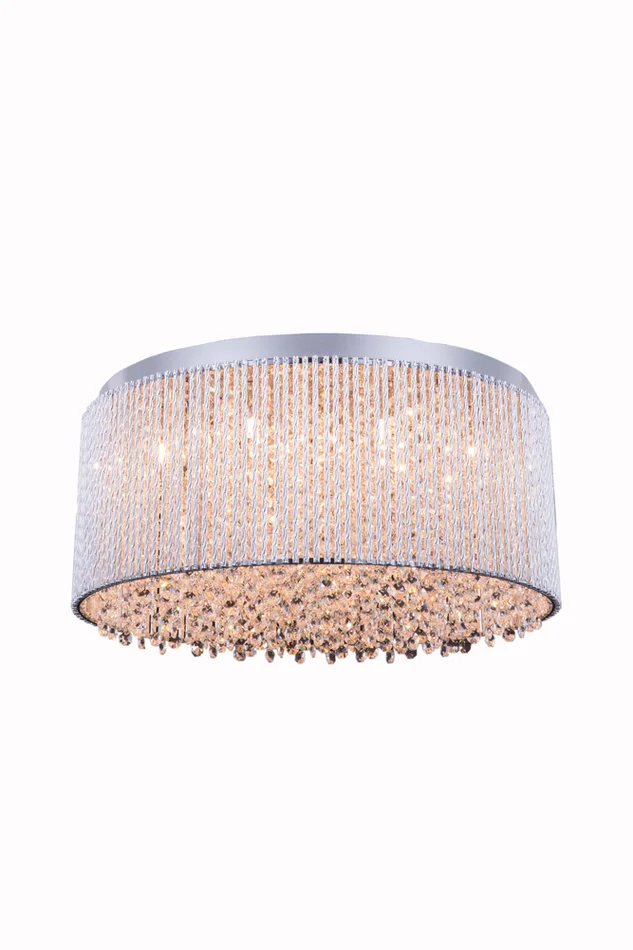 Elegant Influx 12-LT Chrome Flush Mount Clear Royal Cut Crystal – V2092F20C/RC