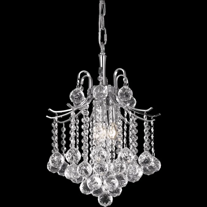 Elegant LD8200D12C Amelia Chrome Mini Hanging Light Fixture