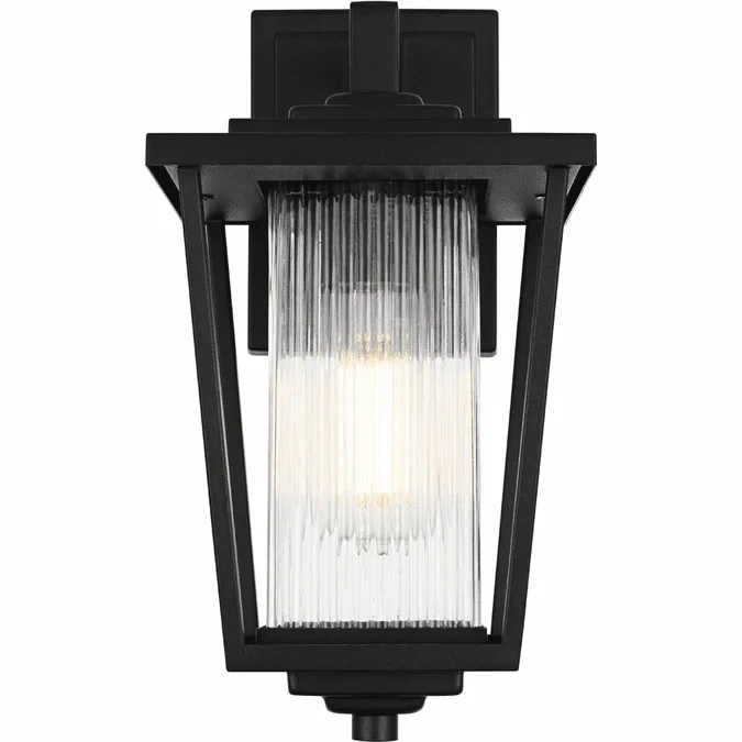 Elegant OD305W13BK York Contemporary Black Outdoor Lighting Sconce