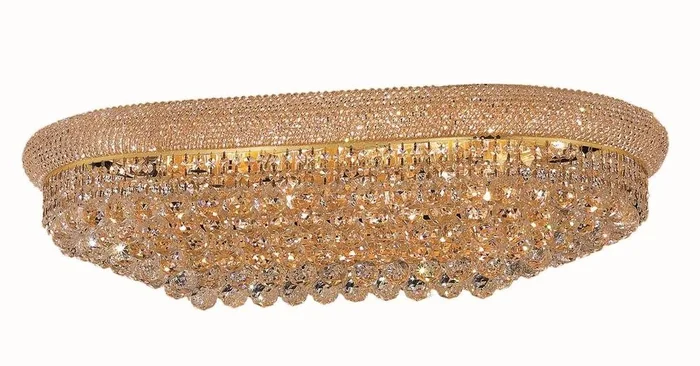 Elegant Primo 18-LT Gold Flush Mount Clear Royal Cut Crystal – V1800F36SG/RC