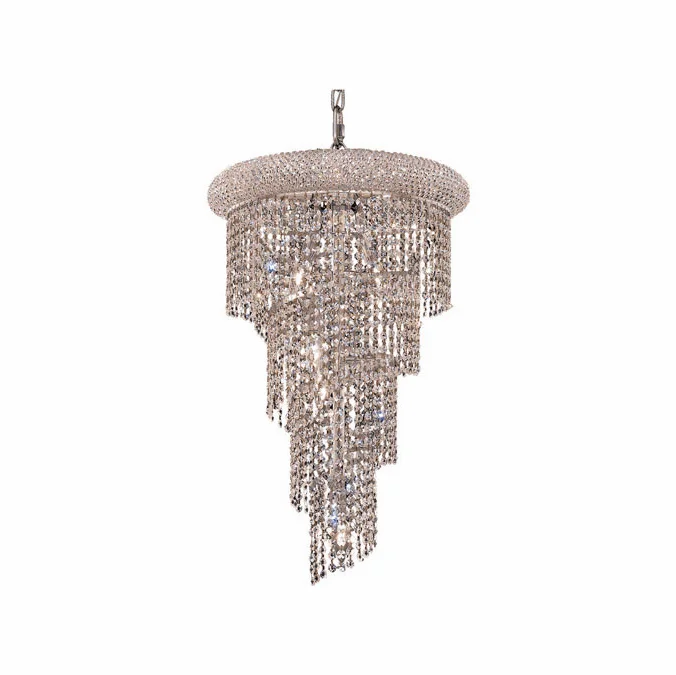 Elegant V1801SR16C-RC Spiral Chrome 16″ Hanging Light Fixture