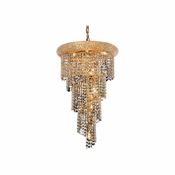 Elegant V1801SR16G-RC Spiral Gold 16″ Drop Lighting