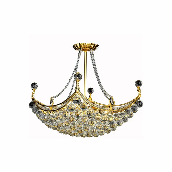 Elegant V9800D28G-RC Corona Gold 16″ Flush Lighting