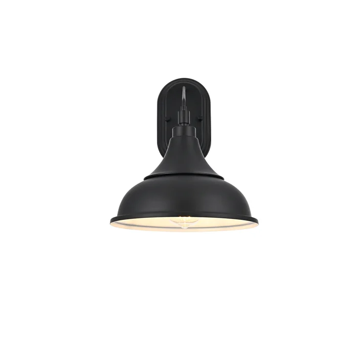elian 11 inch outdoor wall sconce in black
