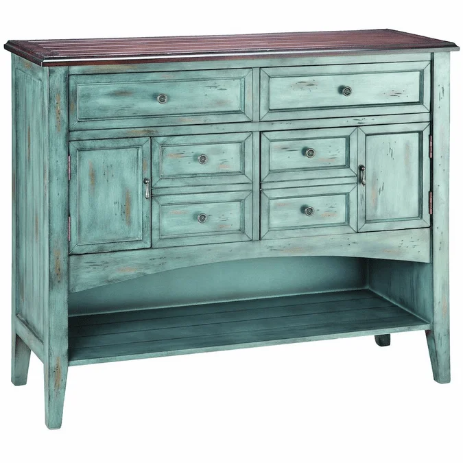 Elk Home Marketplace 12038 Hartford Vintage Blue / Hand-Painted Buffet Table