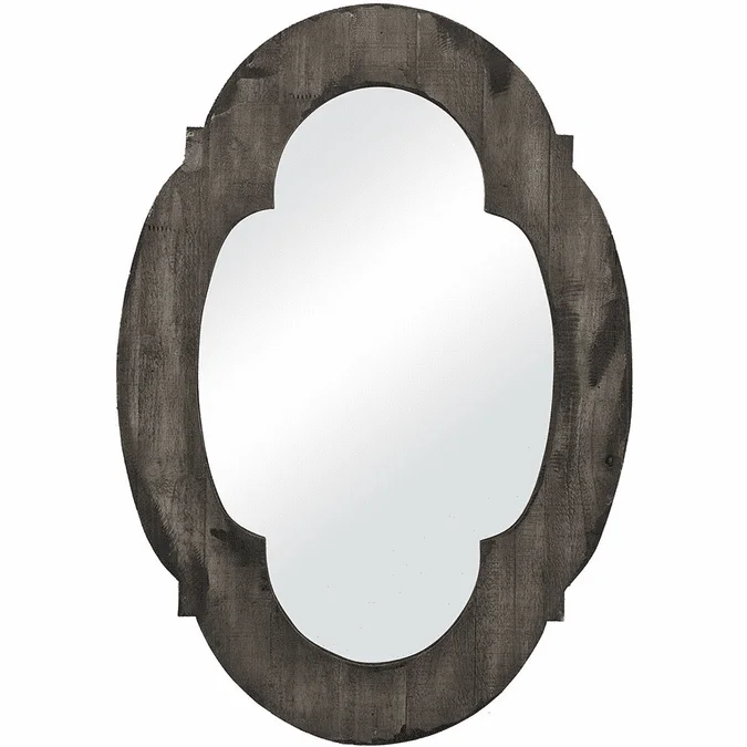 Elk Home Marketplace 26-8654 Berkely Aged Wood & Hand Rubbed Gold Wall Mirror