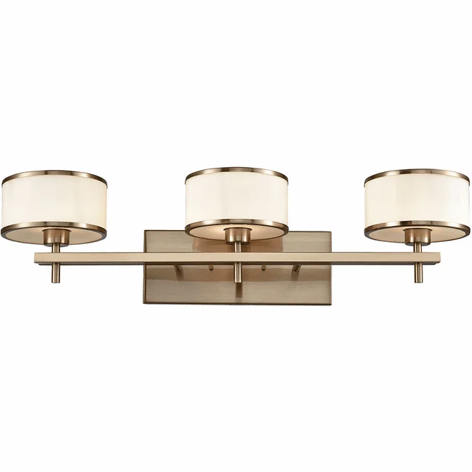 Elk Home Showroom 11617-3 Utica Satin Brass Halogen 3-Light Bathroom Sconce