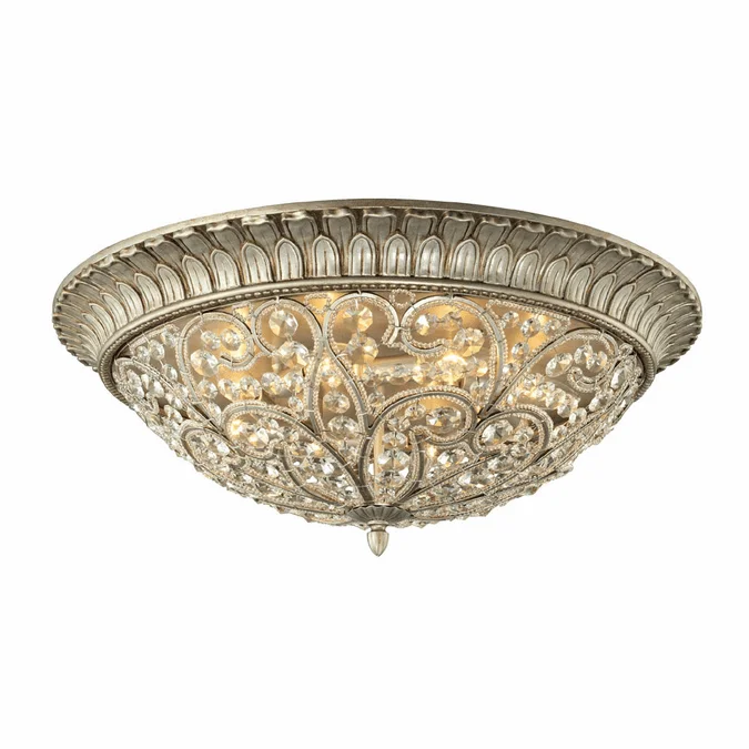 Elk Home Showroom 11695-8 Andalusia Aged Silver Flush Lighting