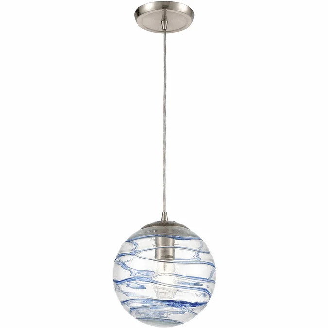 Elk Home Showroom 31743-1 Vines Contemporary Satin Nickel Mini Ceiling Pendant Light
