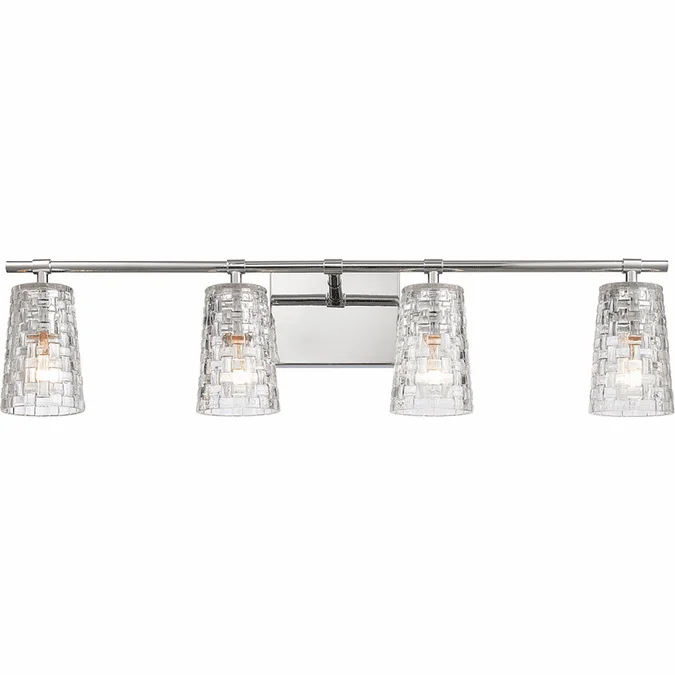 Elk Home Showroom 82183/4 Lightweave Contemporary Polished Nickel 4-Light Bathroom Sconce Lighting
