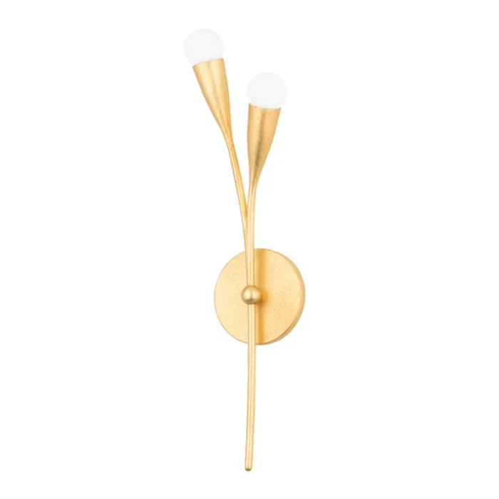 Elsa 2-Light Wall Sconce in Gold Leaf by ENY LEE PARKER 8L x 5.5W x 22.25H
