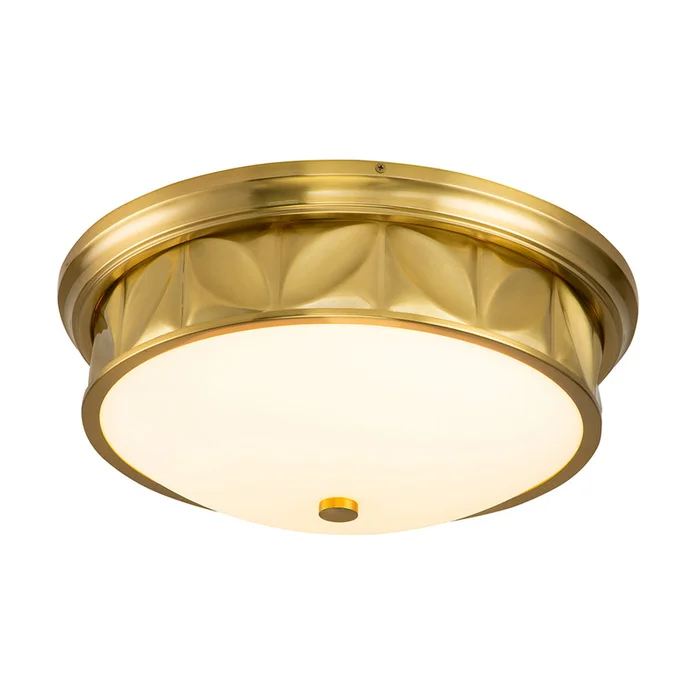 epsilon 3 light flush mount aged brass