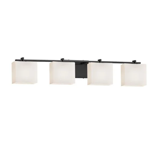 Era 4-Light LED Bath Bar (254|FSN-8444-55-OPAL-MBLK-LED4-2800)