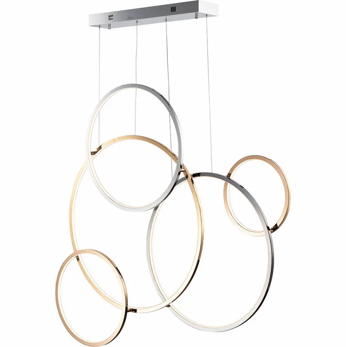 ET2 E20377-MPLT Union Contemporary Gold and Silver LED Multi Hanging Light