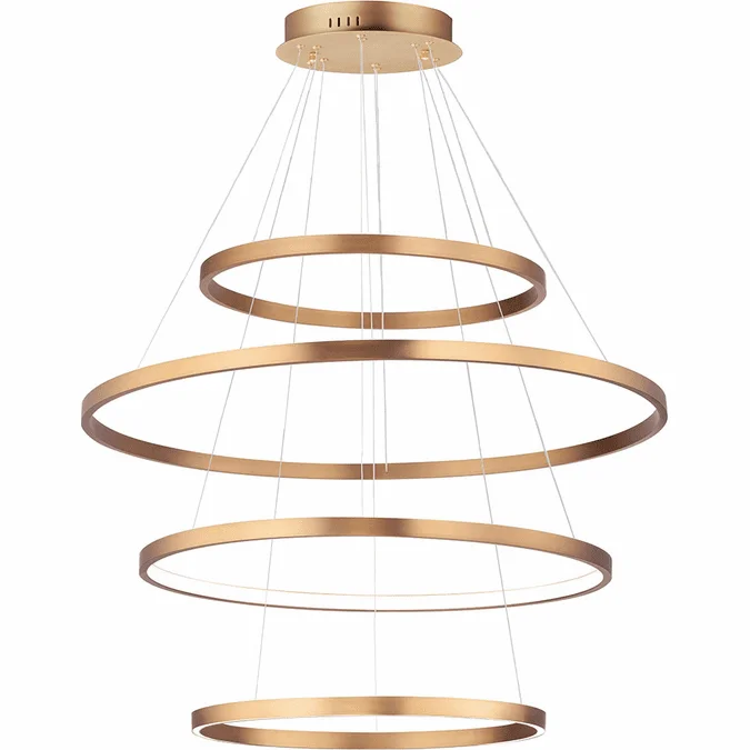 ET2 E22729-GLD Groove Contemporary Gold LED Lighting Pendant