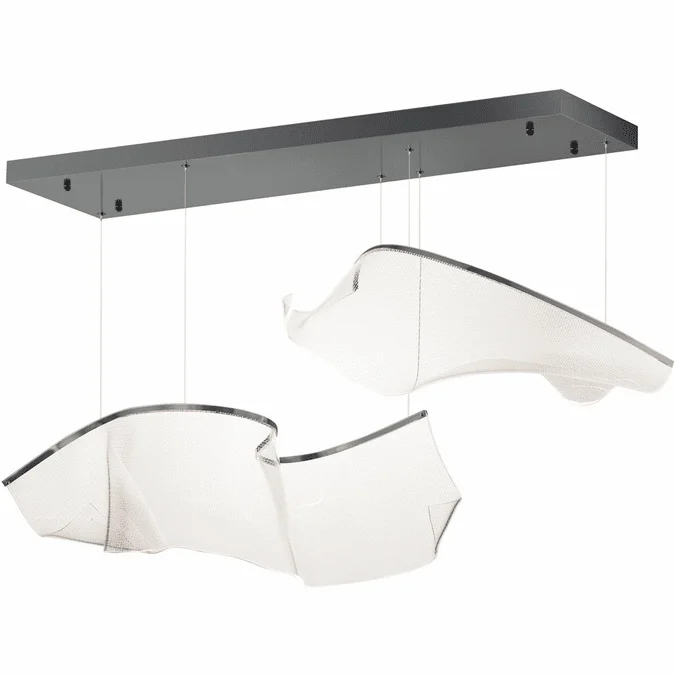 ET2 E24882-133BGM Rinkle Modern Brushed Gunmetal LED Multi Lighting Pendant