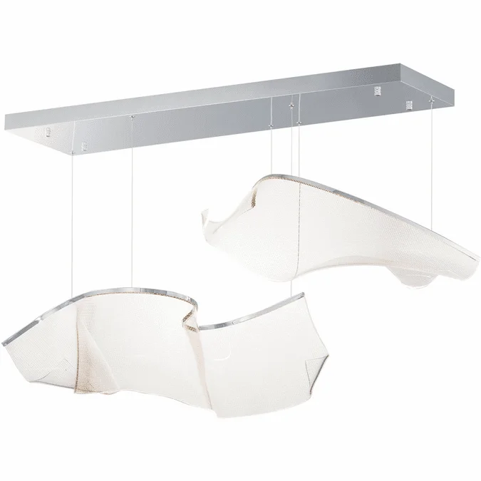 ET2 E24882-133PC Rinkle Contemporary Polished Chrome LED Multi Drop Ceiling Lighting