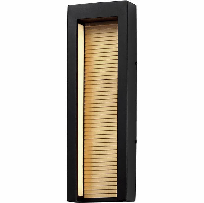 ET2 E30106-BKGLD Alcove Modern Black / Gold LED Outdoor Wall Light Fixture
