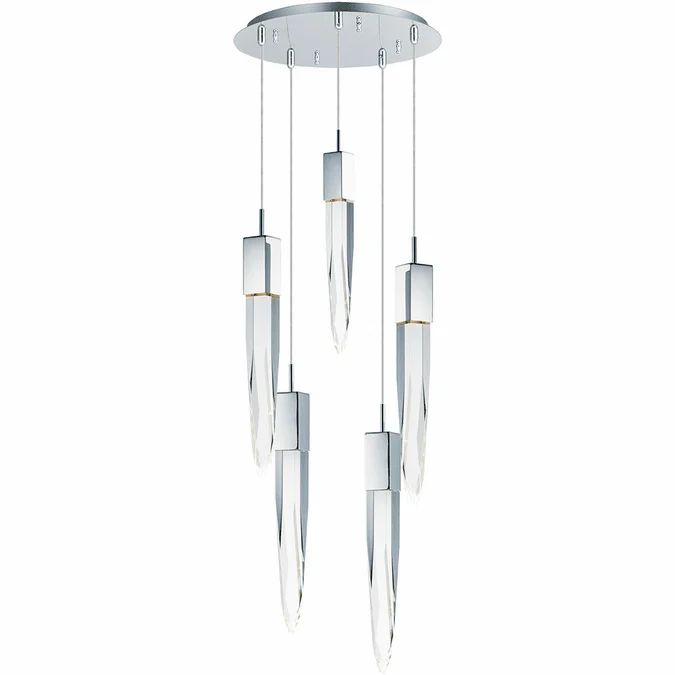 ET2 E31244-20PC Quartz Polished Chrome LED Multi Pendant Light