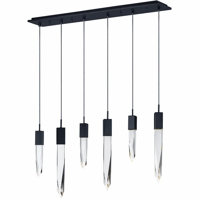 ET2 E31245-20BK Quartz Black LED Multi Lighting Pendant