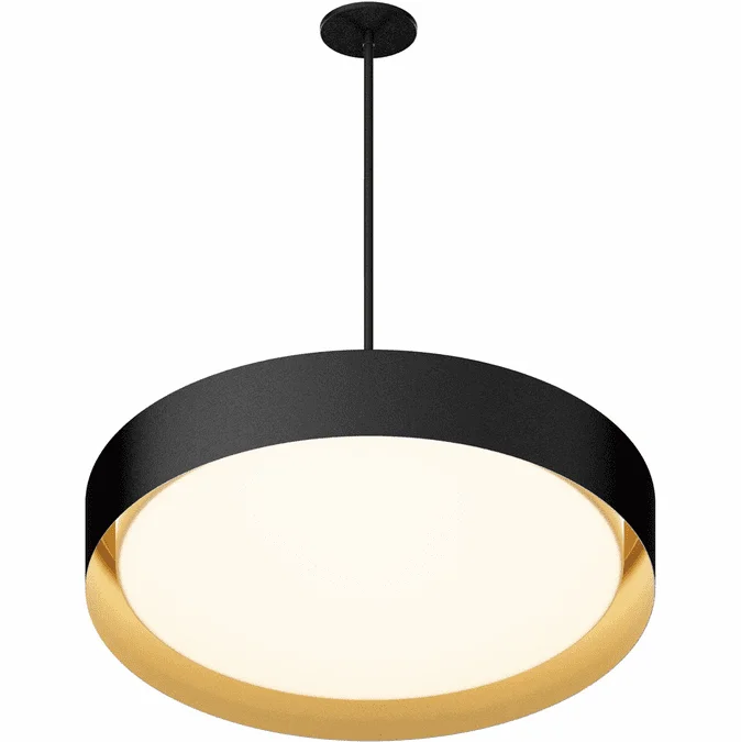 ET2 E51015-BKGLD Echo Modern Black / Gold LED 24″ Drop Ceiling Lighting