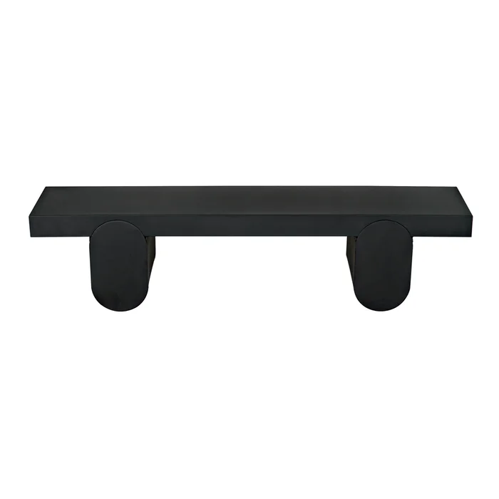 evora coffee table, black metal