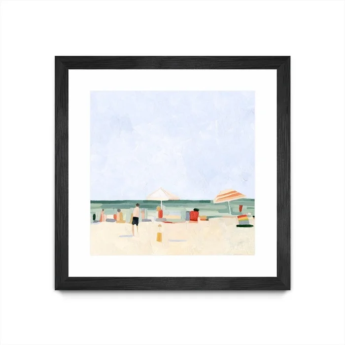 Family Vacation Ii Matted and Framed Black 36×36 Wall Art|uvre dart murale encadre noire et mate Family Vacation Ii 36×36