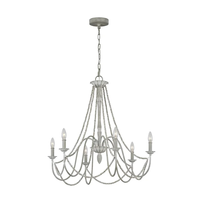 Feiss Maryville 6-LT Chandelier – Washed Grey – F3240/6WGR