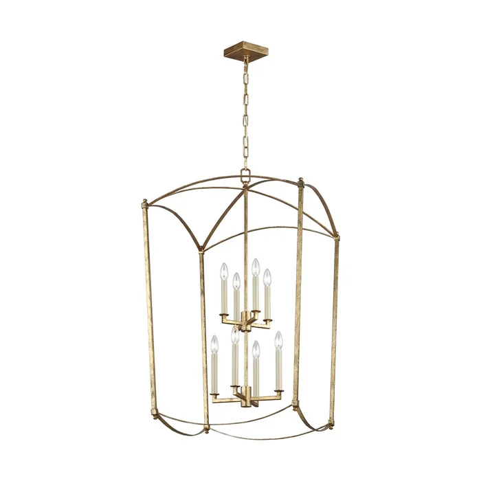 Feiss Thayer 8-LT Hall Chandelier – Antique Gild – F3324/8ADB
