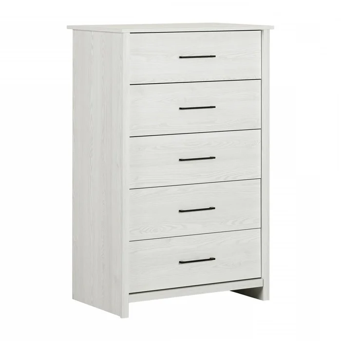 Fernley 5-Drawer Chest – White Pine|Commode verticale Fernley 5tiroirs – pin blanc