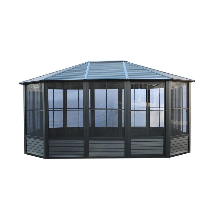 Florence Solarium 12×15 Metal Roof In Black