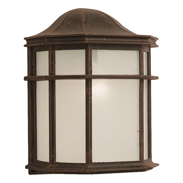 Forte 1-LT Cast Aluminum Outdoor Lantern – Painted Rust – 1719-01-28