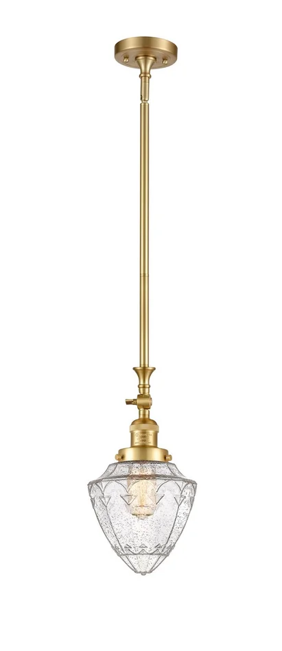 Franklin Restoration LED Mini Pendant in Satin Gold (405|206-SG-G664-7-LED)