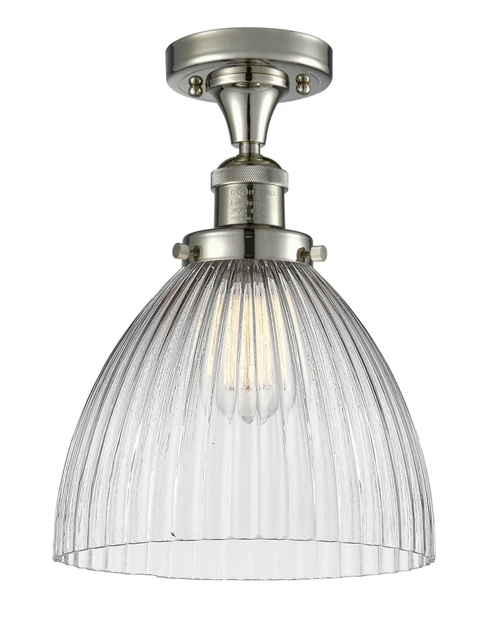 Franklin Restoration LED Semi-Flush Mount in Polished Nickel (405|517-1CH-PN-G222-LED)