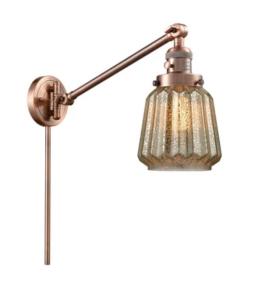 Franklin Restoration LED Swing Arm Lamp in Antique Copper (405|237-AC-G146-LED)