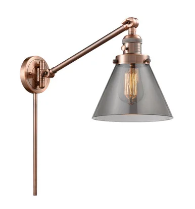 Franklin Restoration LED Swing Arm Lamp in Antique Copper (405|237-AC-G43-LED)