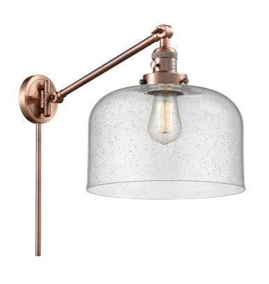 Franklin Restoration LED Swing Arm Lamp in Antique Copper (405|237-AC-G74-L-LED)