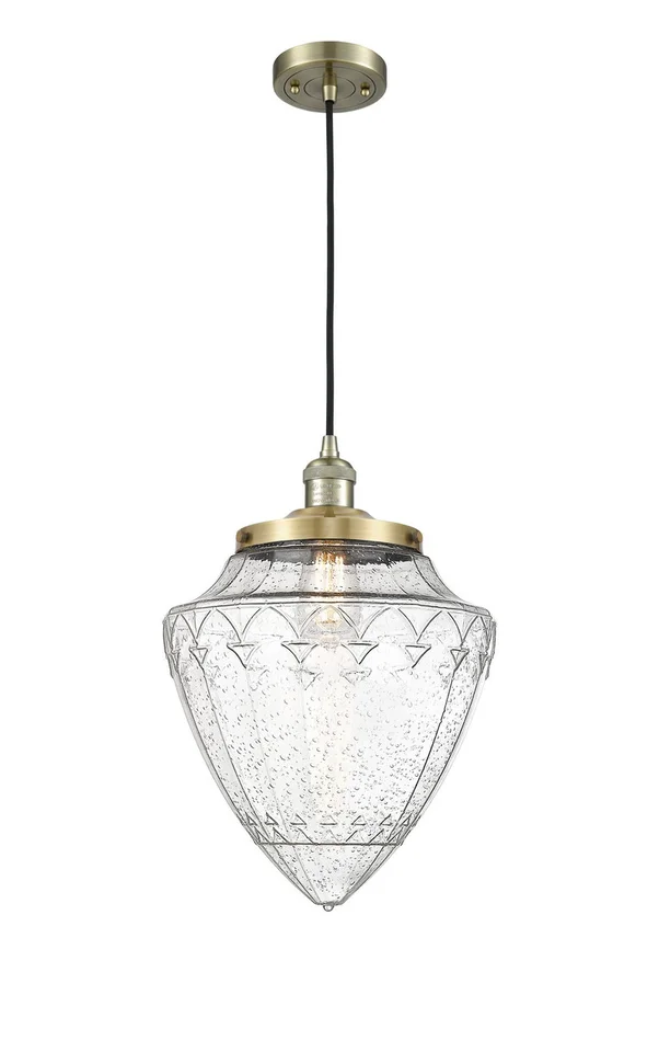 Franklin Restoration One Light Mini Pendant in Antique Brass (405|201C-AB-G664-12)
