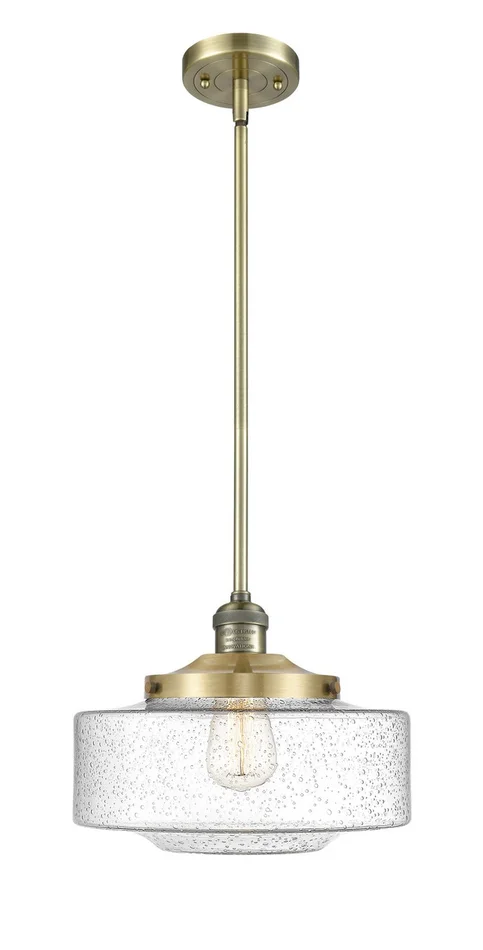 Franklin Restoration One Light Mini Pendant in Antique Brass (405|201S-AB-G694-12)