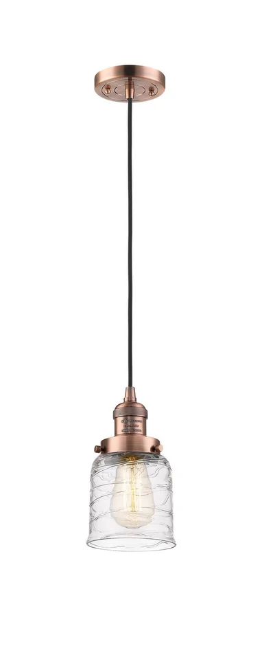 Franklin Restoration One Light Mini Pendant in Antique Copper (405|201C-AC-G513)