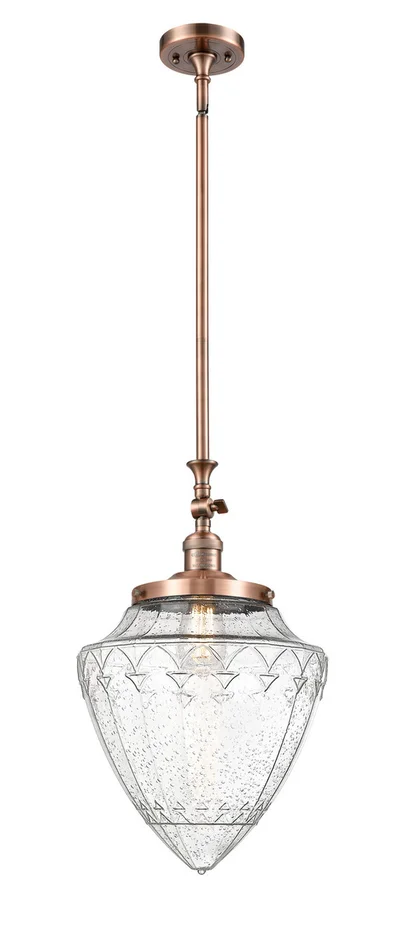 Franklin Restoration One Light Mini Pendant in Antique Copper (405|206-AC-G664-12)